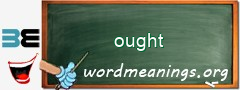WordMeaning blackboard for ought